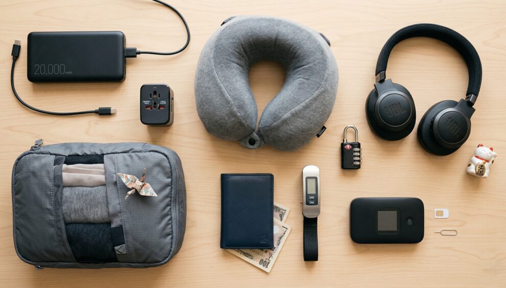 acessórios viagem Japão essenciais
