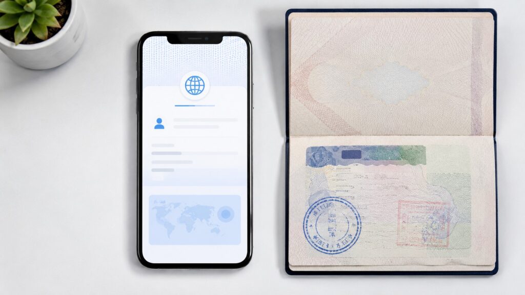 Comparação entre ETIAS digital e visto Schengen tradicional para entrar na Europa