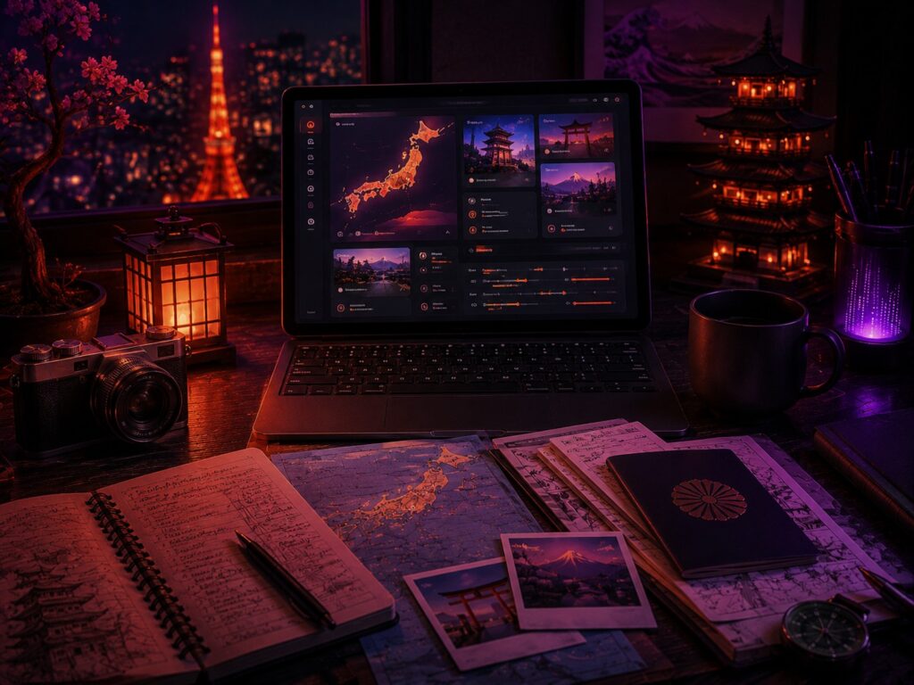 Apresentação visual do Planejador de Viagem A4N