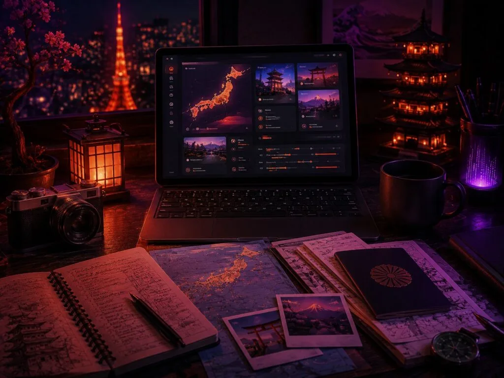 Apresentação visual do Planejador de Viagem A4N