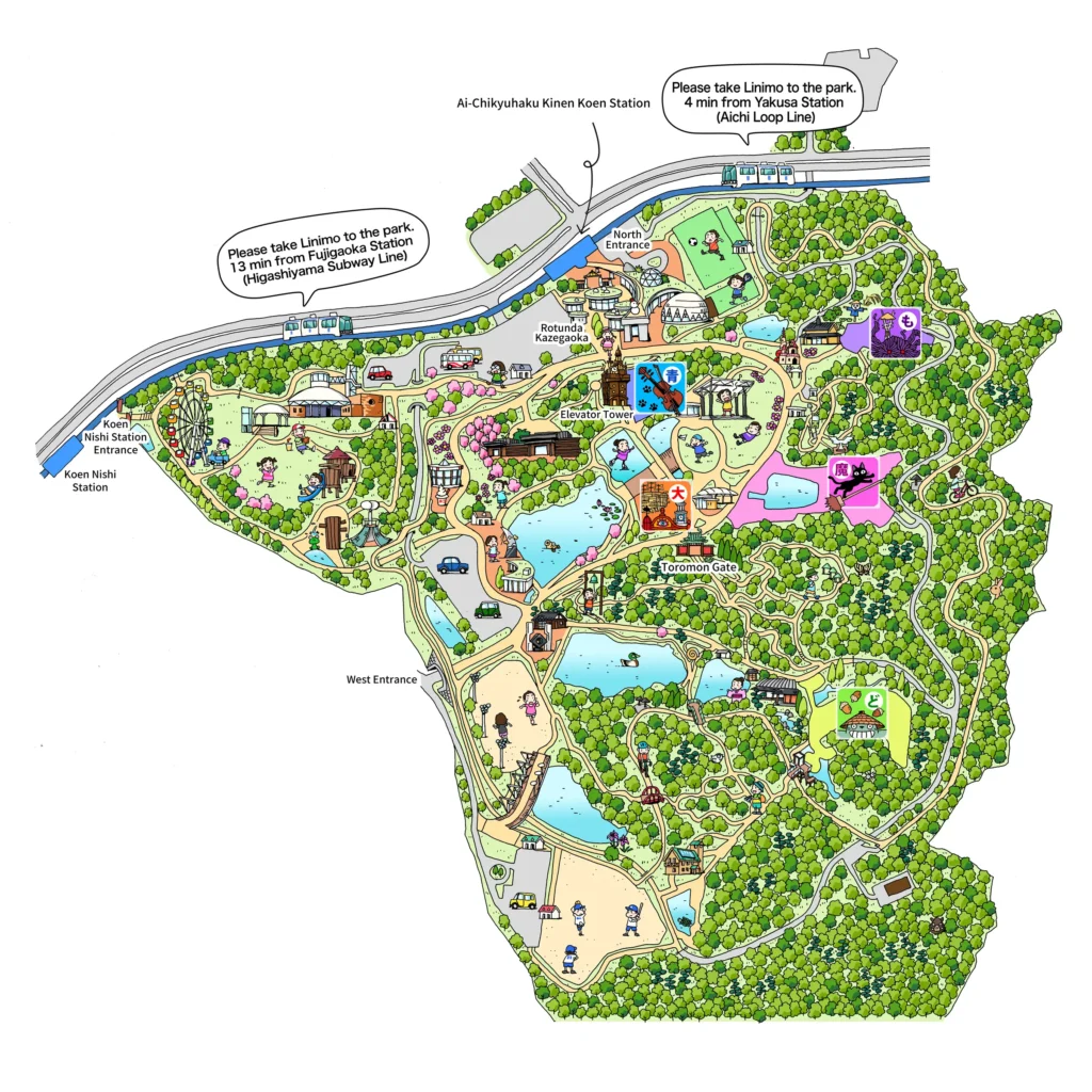 Ghibli Park Japão 2026 em Aichi com atmosfera mágica ao pôr do sol