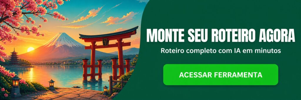 Banner — monte seu roteiro de viagem ao Japão agora