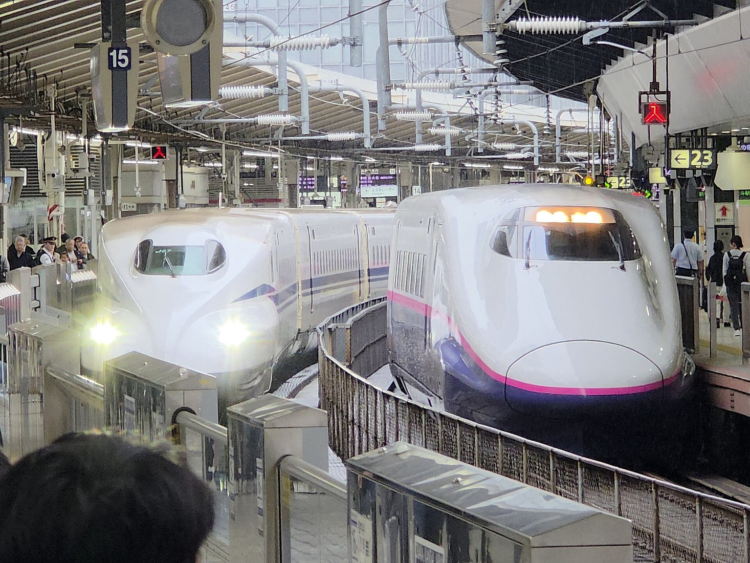 Shinkansen na plataforma de Tokyo Station para explicar compra e reserva pelo Smart EX